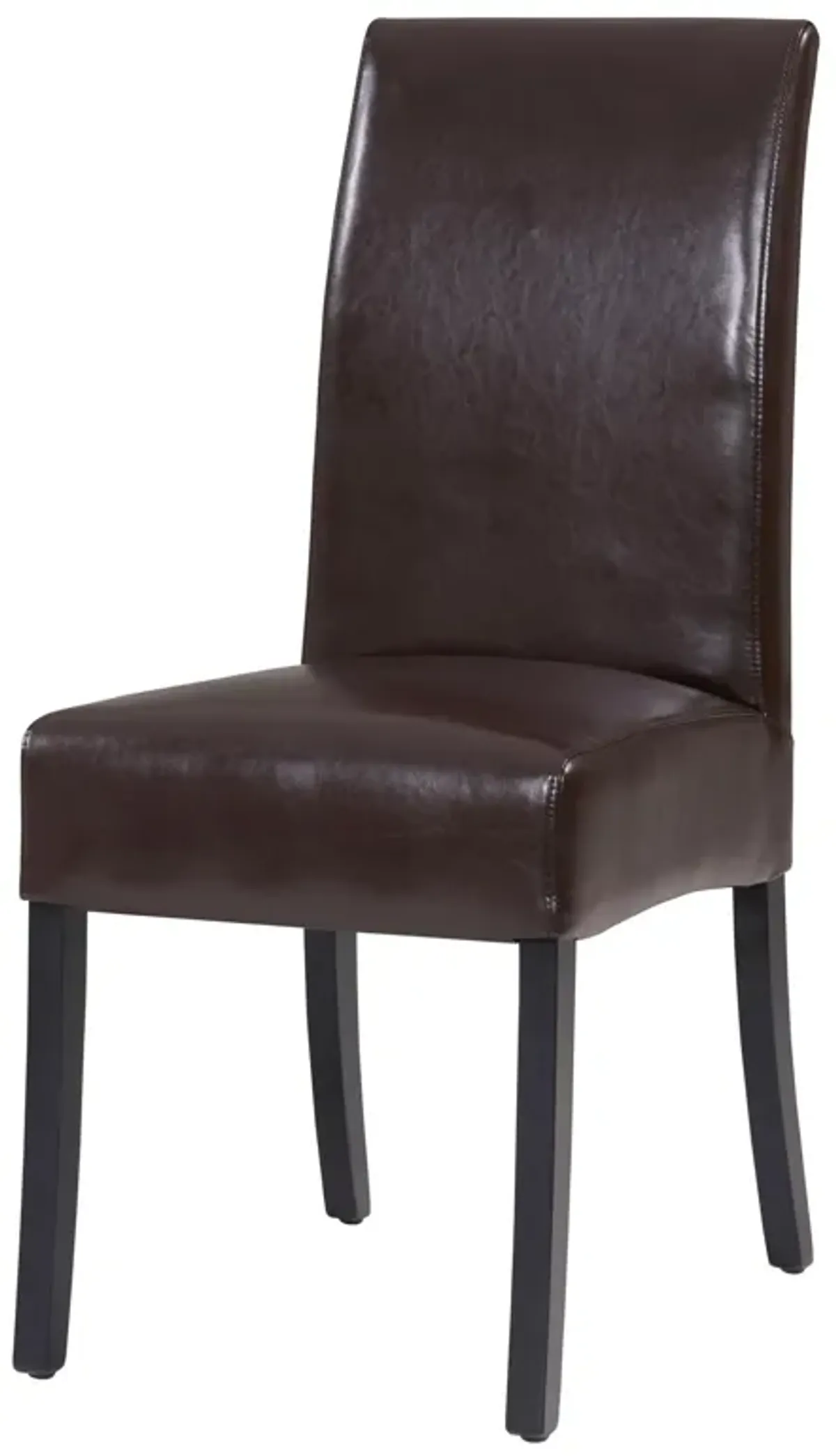 Valencia Leather Dining Side Chair, Brown (Set of 2)