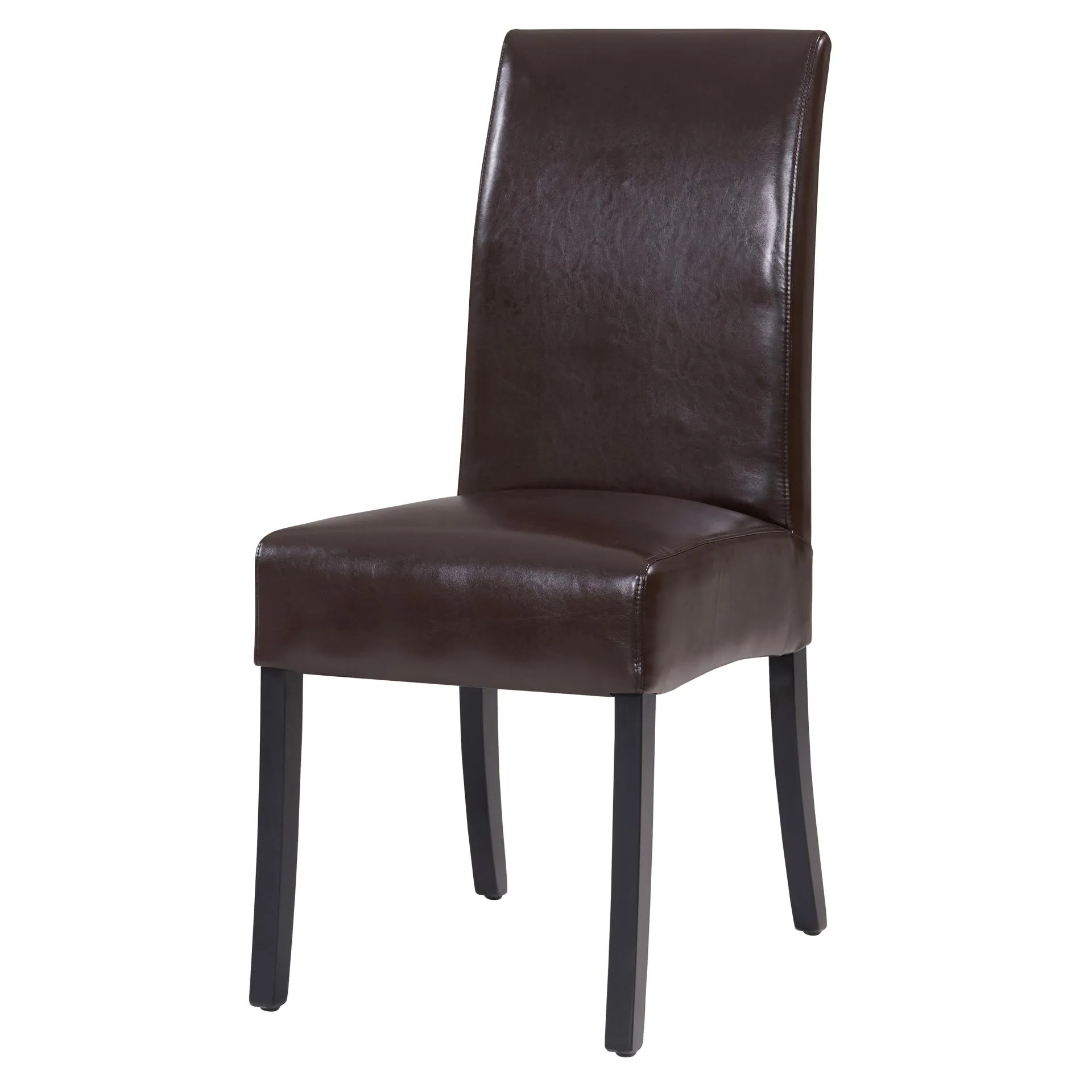 Valencia Leather Dining Side Chair, Brown (Set of 2)