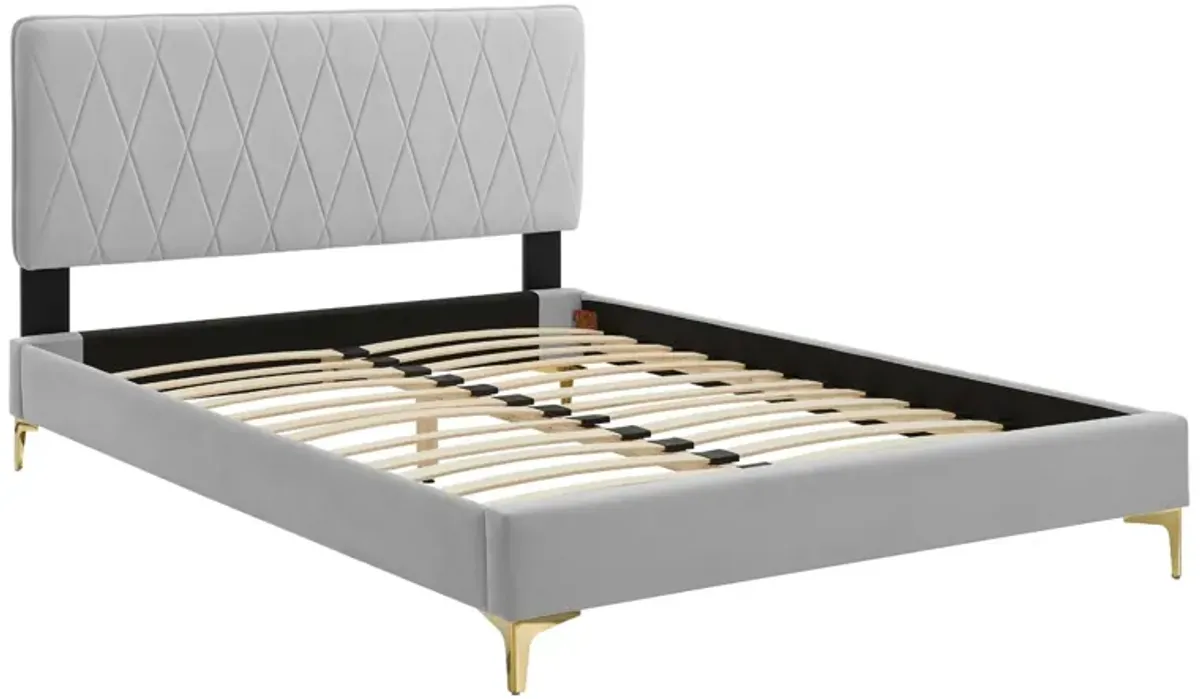 Phillipa Performance Velvet King Platform Bed