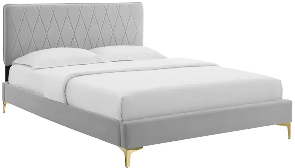 Phillipa Performance Velvet King Platform Bed