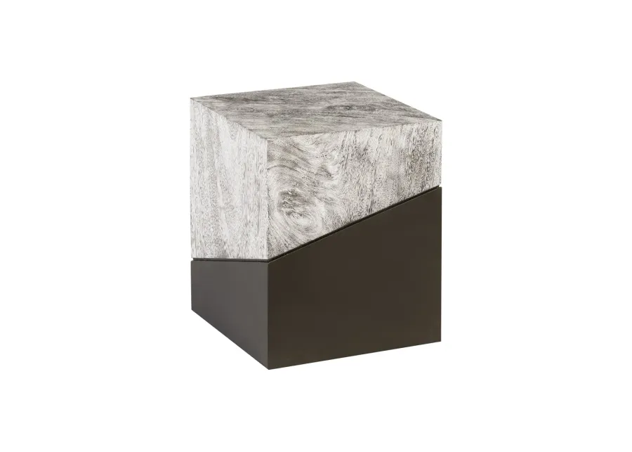 Geometry Stool, Gray Stone