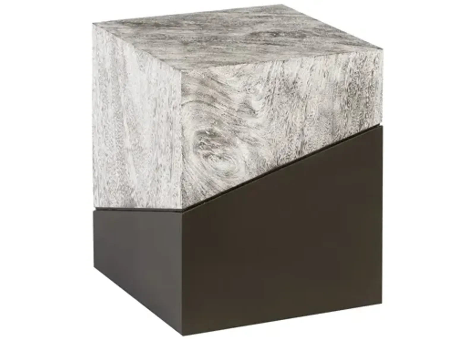 Geometry Stool, Gray Stone