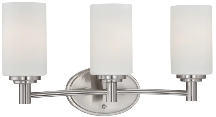 Pittman 19" Wide 3-Light Vanity Light - Brushed Nickel