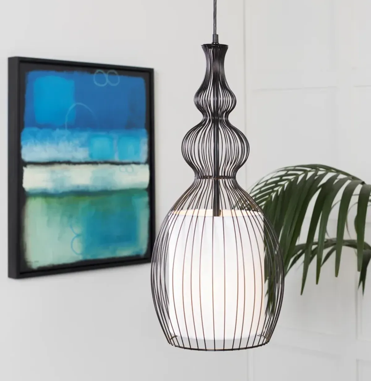 Quinton QTN-002 11"L x 11"W x 25"H Pendant