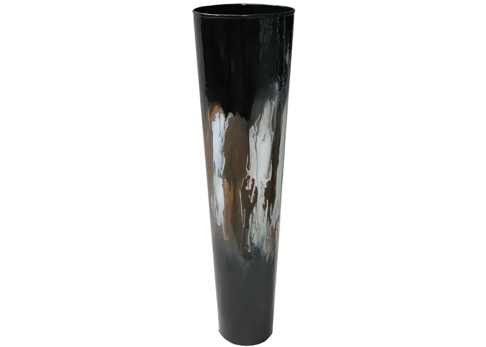 Iron,24"h,tall Cup Stain Vase,black