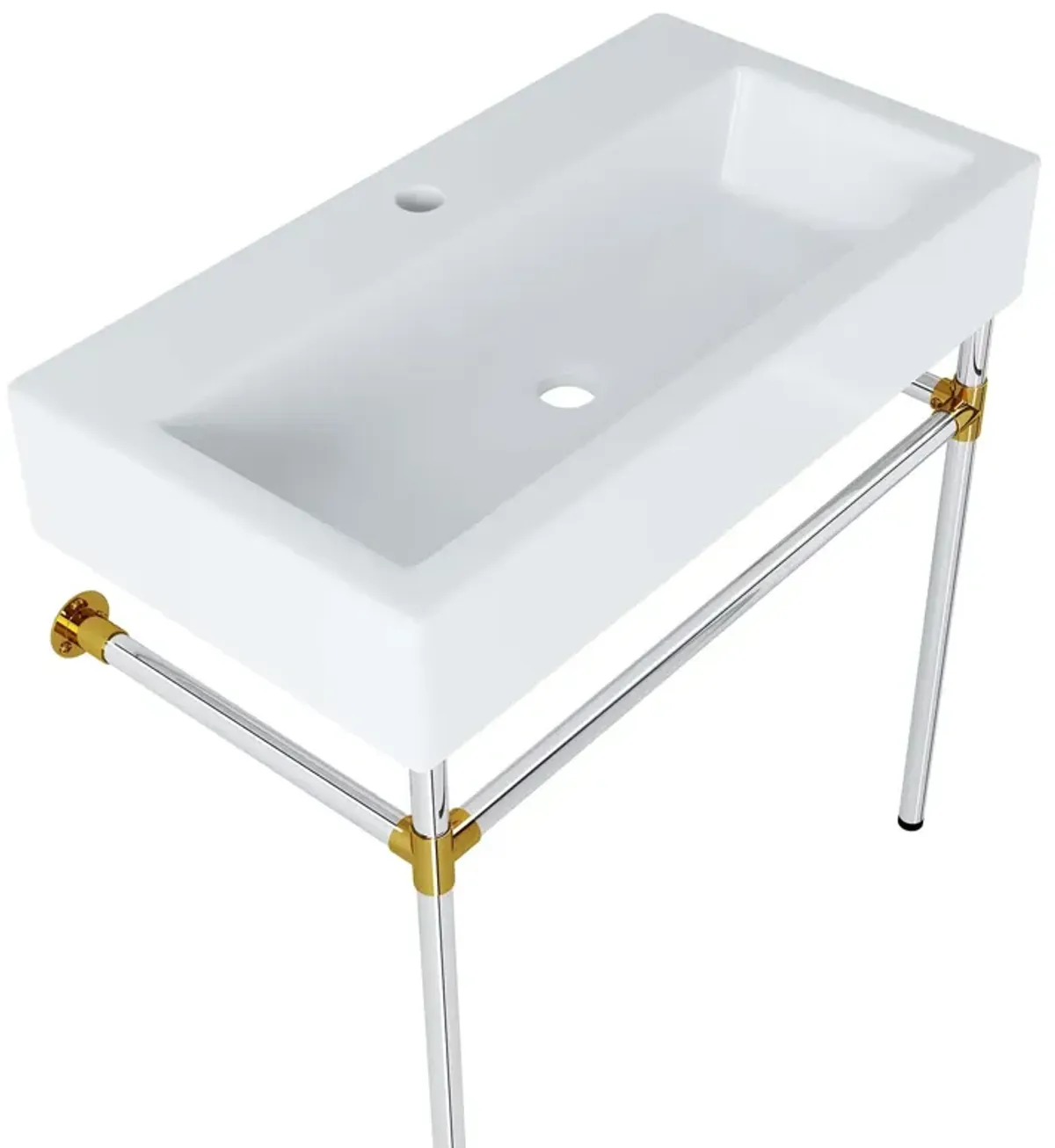 Redeem 32" Silver Stainless Steel Wall-Mount Bathroom Vanity