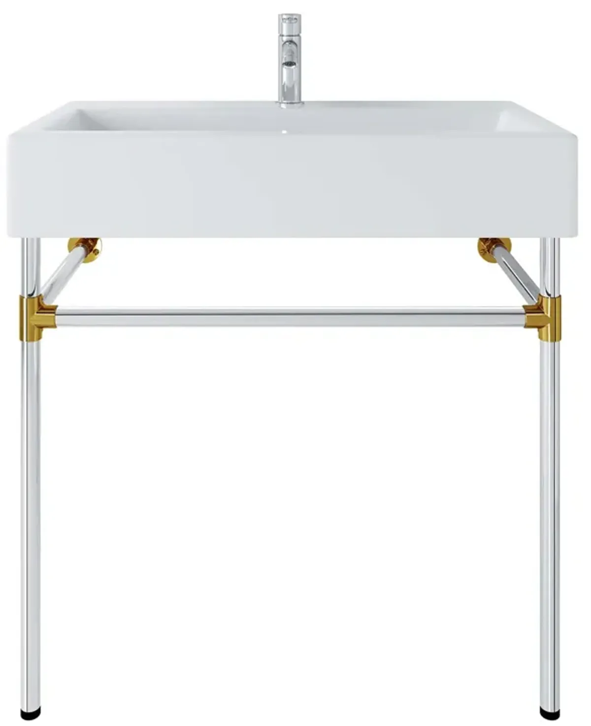 Redeem 32" Silver Stainless Steel Wall-Mount Bathroom Vanity