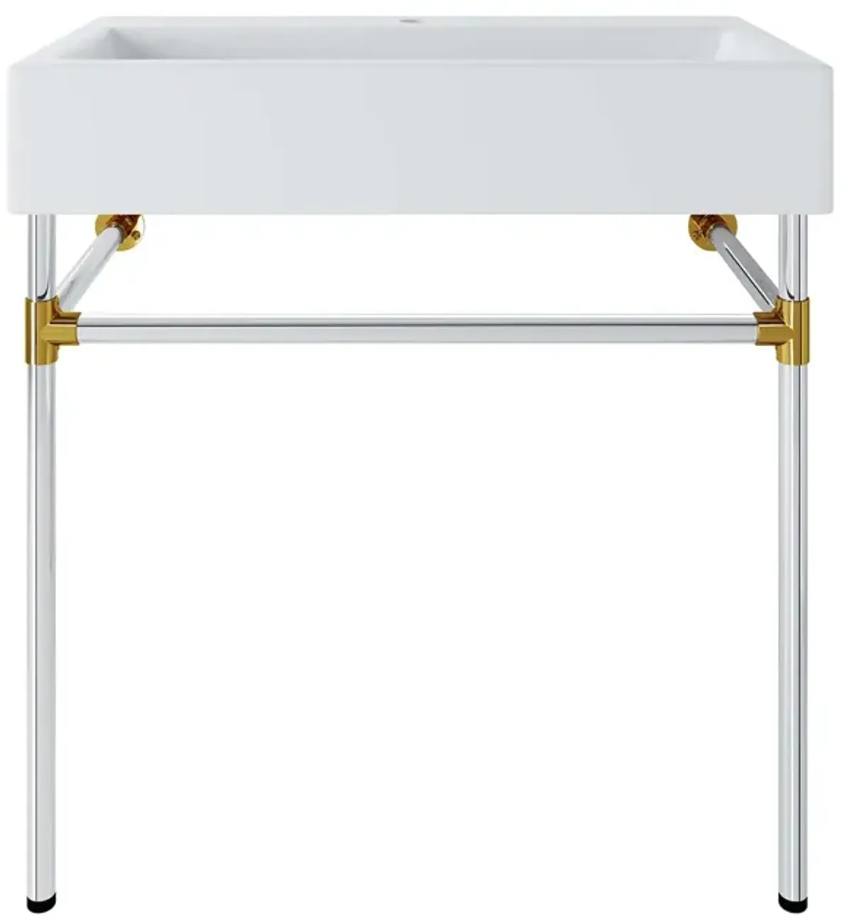 Redeem 32" Silver Stainless Steel Wall-Mount Bathroom Vanity