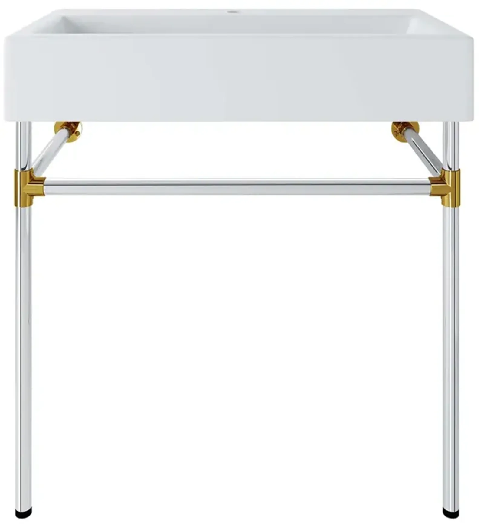 Redeem 32" Silver Stainless Steel Wall-Mount Bathroom Vanity