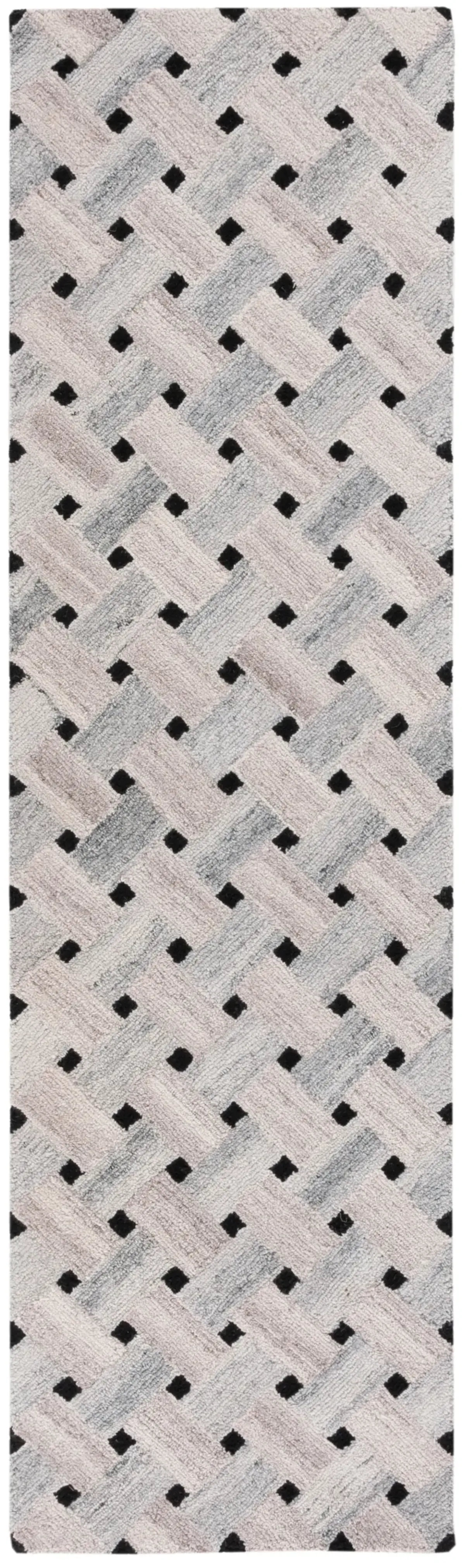 GENRE 302 GREY  2'-3' x 8' Runner Rug