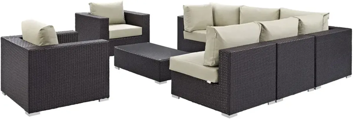 Convene 8 Piece Outdoor Patio Sectional Set