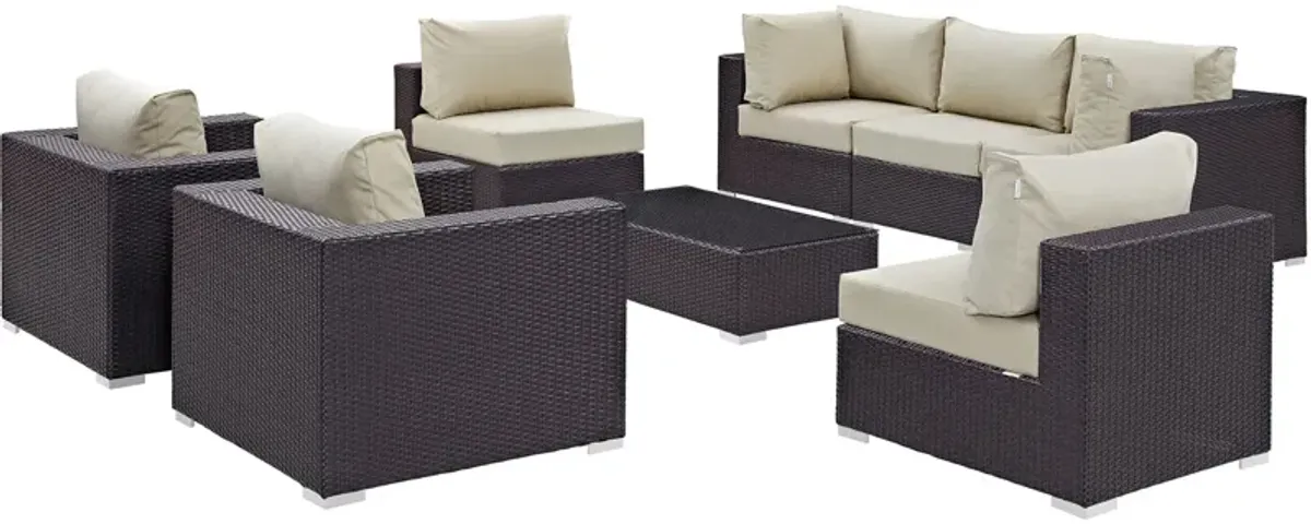 Convene 8 Piece Outdoor Patio Sectional Set