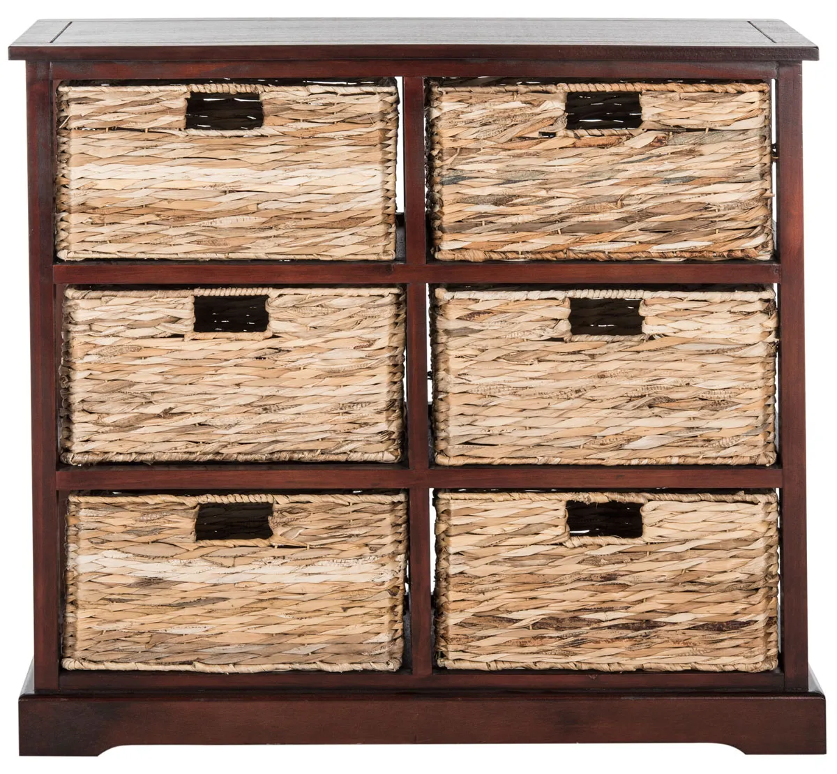 KEENAN 6 WICKER BASKET STORAGE CHEST