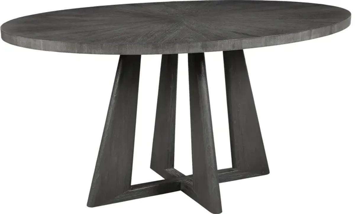 Pulsar Round Gray Walnut Dining Table