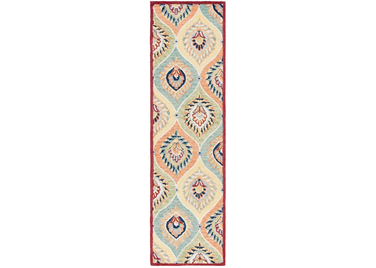 HERITAGE 358 GREEN  2'-3' x 8' Runner Rug