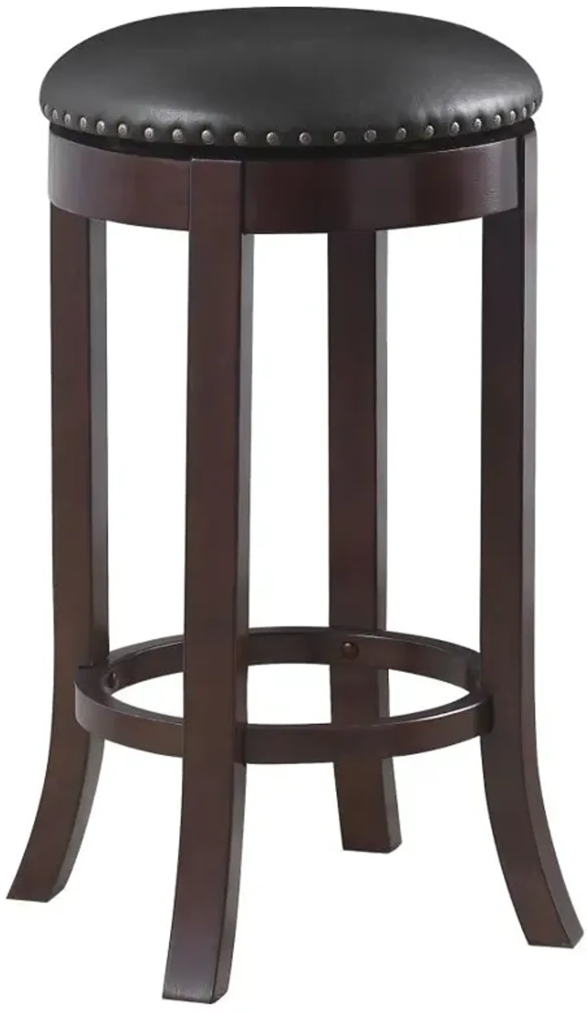 Aboushi Swivel Bar Stools with Upholstered Seat Brown (Set of 2)