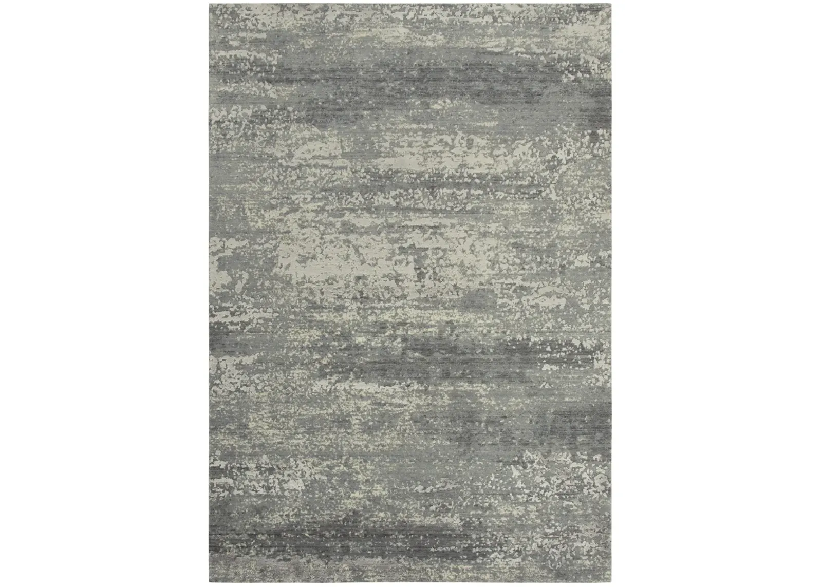 Artistry Gray Abstract NZ Wool/Tencel Blend 2' x 3'  Rectangle Rug