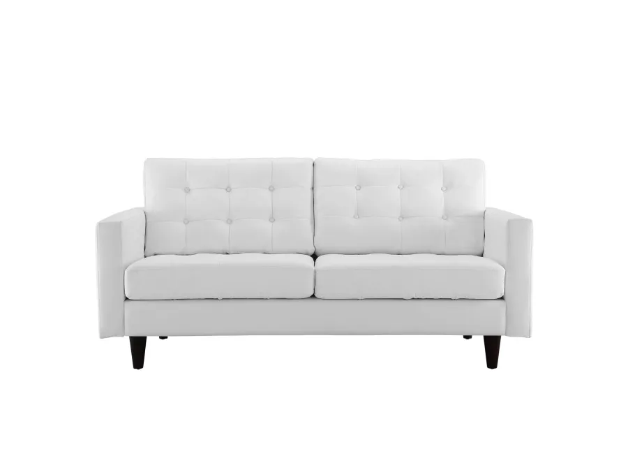 Empress Bonded Leather Loveseat