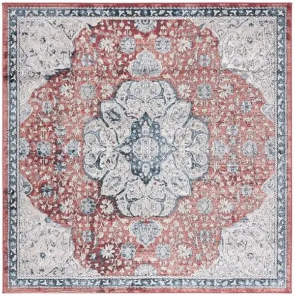 ROSEWOOD 104 Red 6'-7' X 6'-7' Square Square Rug