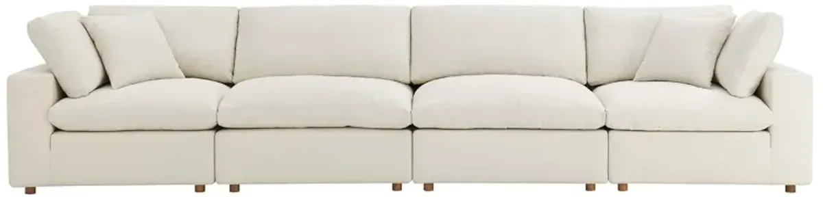 Commix Down Filled Overstuffed 4-Piece Modular Sofa