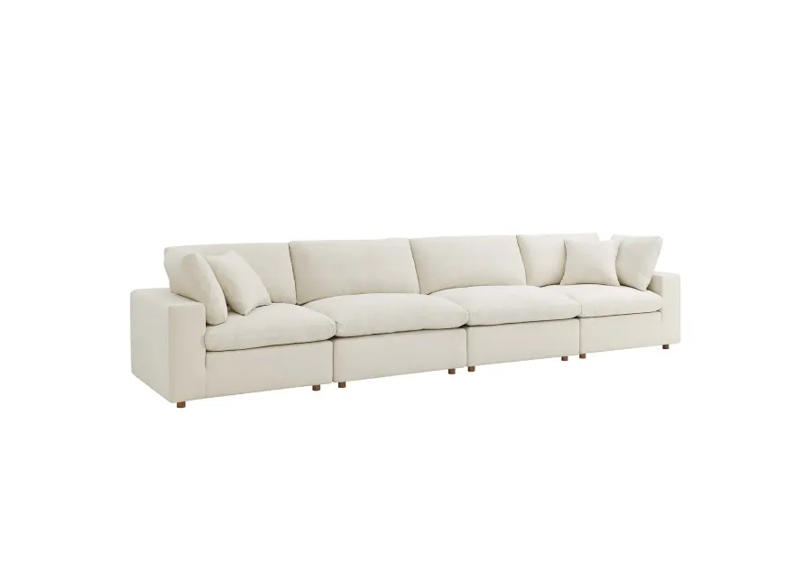 Commix Down Filled Overstuffed 4-Piece Modular Sofa