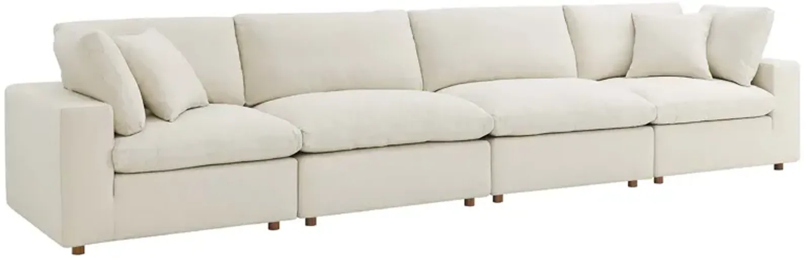 Commix Down Filled Overstuffed 4-Piece Modular Sofa