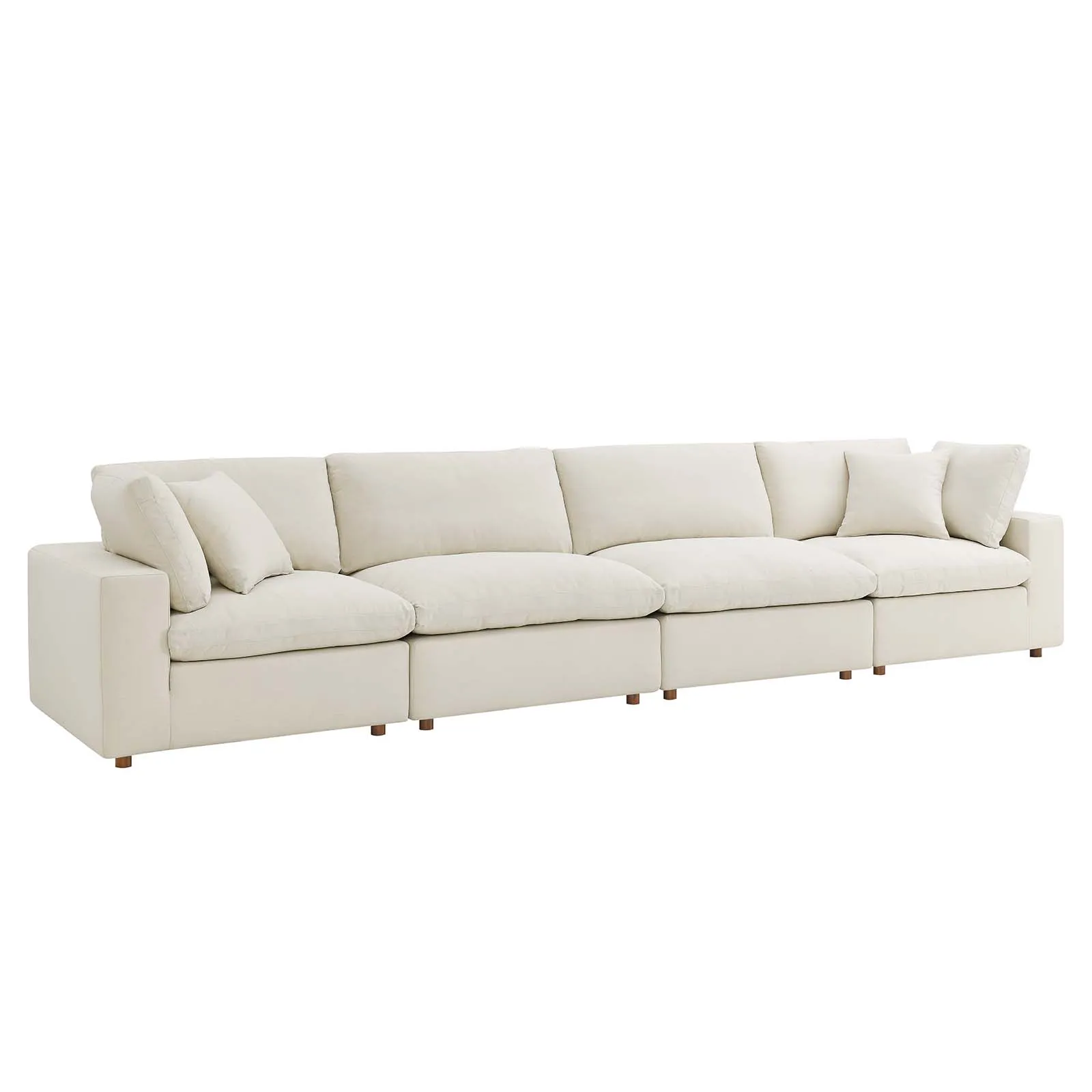 Commix Down Filled Overstuffed 4-Piece Modular Sofa