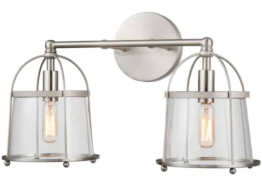 Merrick 17" Wide 2-Light Vanity Light - Satin Nickel