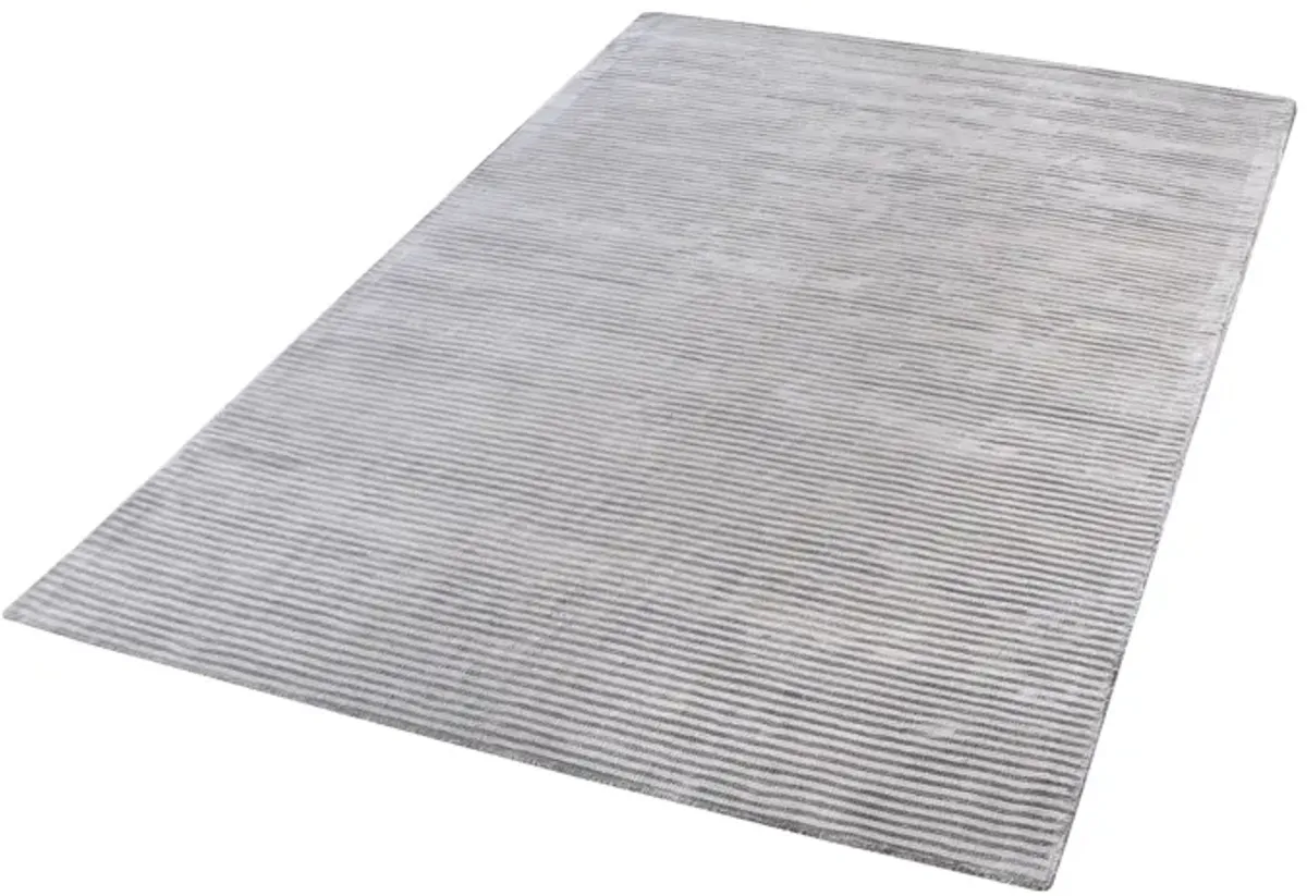 Logan Handwoven Viscose Rug in Silver