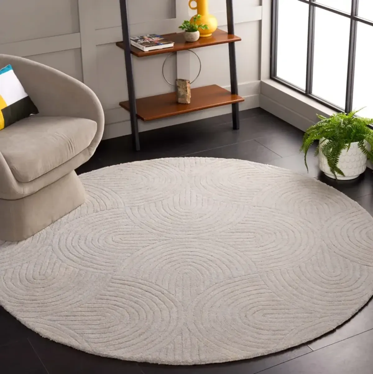 CHATHAM 202 GREY 6' x 6' Round Round Rug