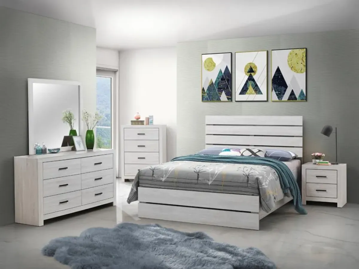 Brantford 5-piece Queen Panel Bedroom Set Coastal White