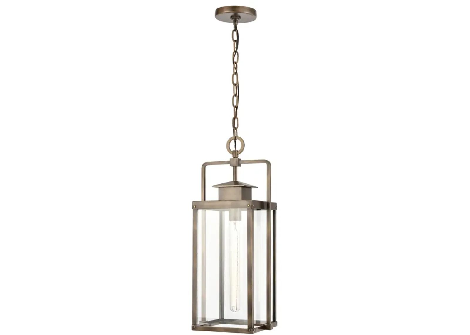 Crested Butte 9" Wide 1-Light Outdoor Pendant - Vintage Brass