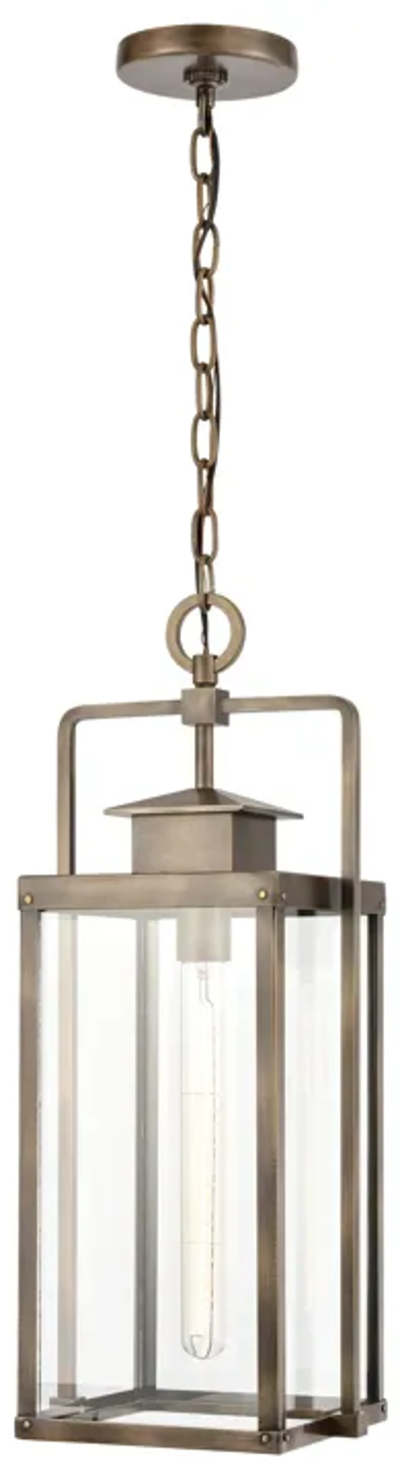 Crested Butte 9" Wide 1-Light Outdoor Pendant - Vintage Brass