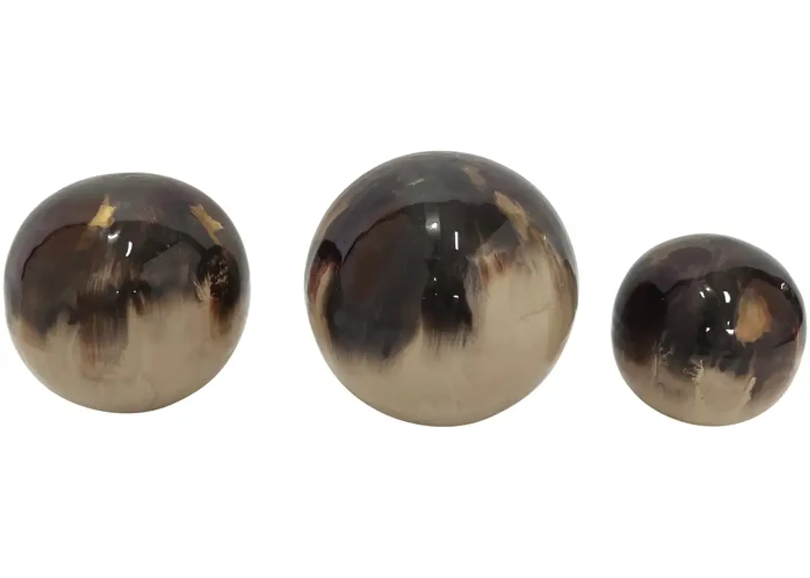 Metal, S/3 4/5/6" Galaxy Orbs, Multi