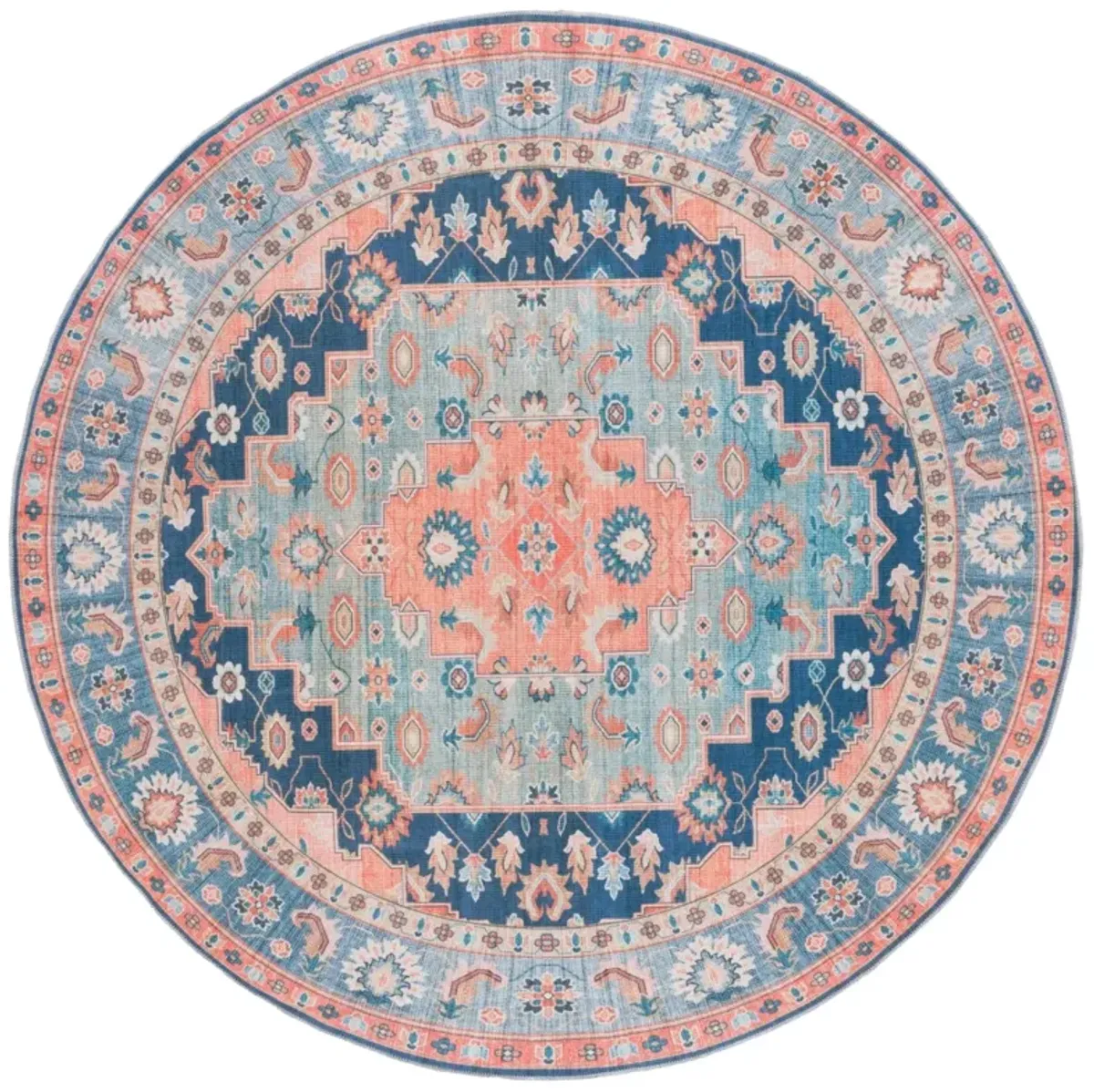 ARIZONA 235 BLUE  6' x 6' Round Round Rug