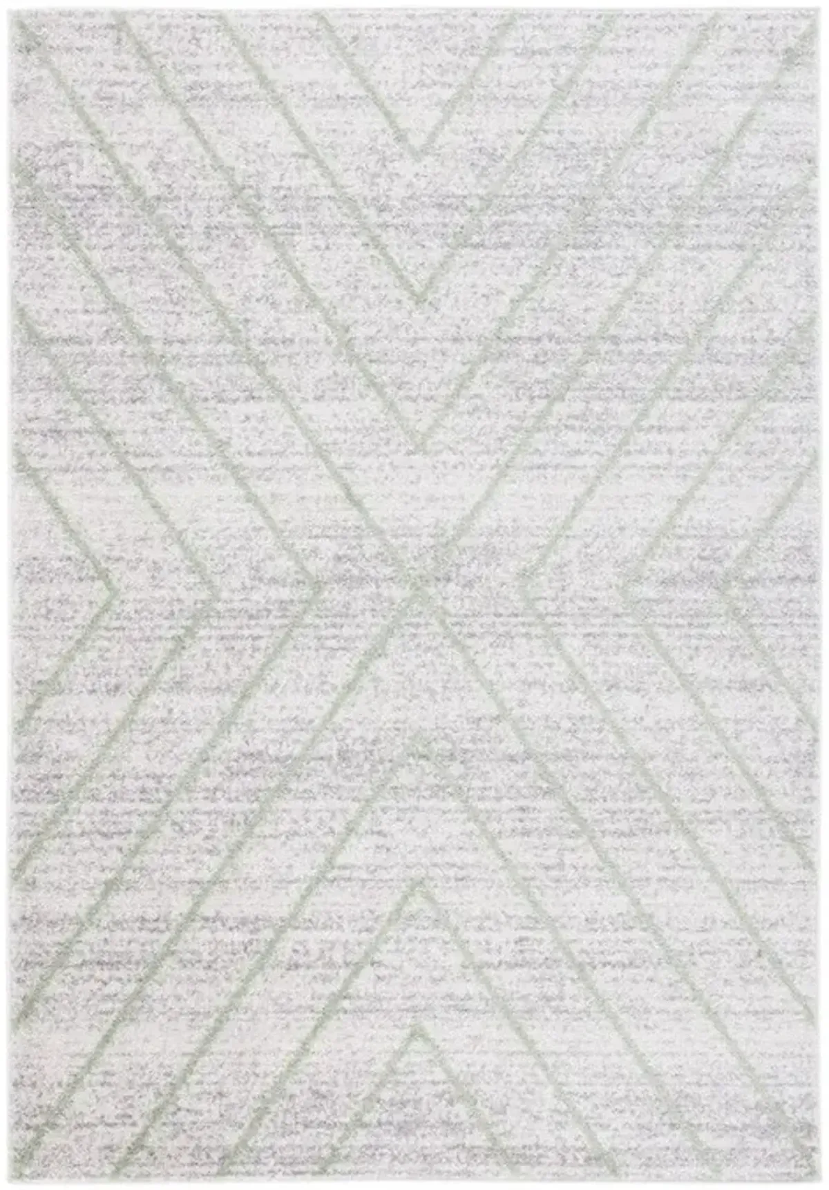 ADIRONDACK Contemporary Grey / Green 5'-1" X 7'-6" Powerloomed Rug