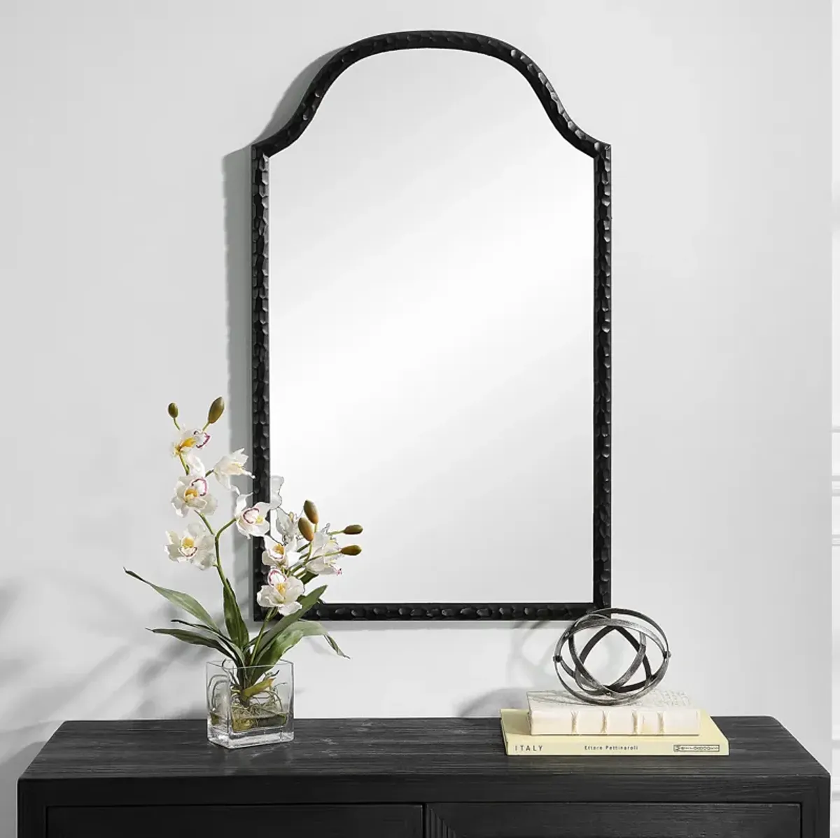 Matte Black Finish Wall Mirror