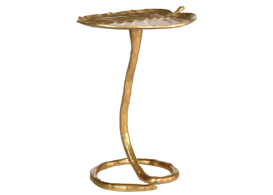 MINA GOLD FOIL PETAL SIDE TABLE