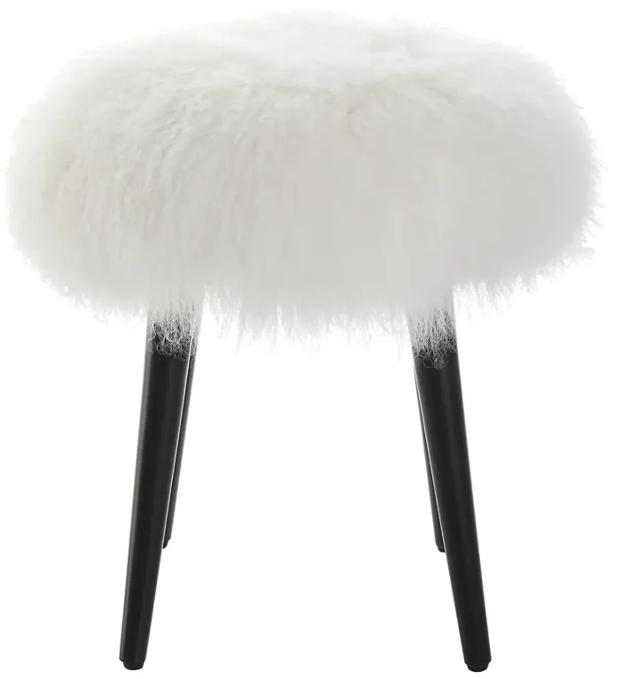 Wooly Sheepskin Accent Stool