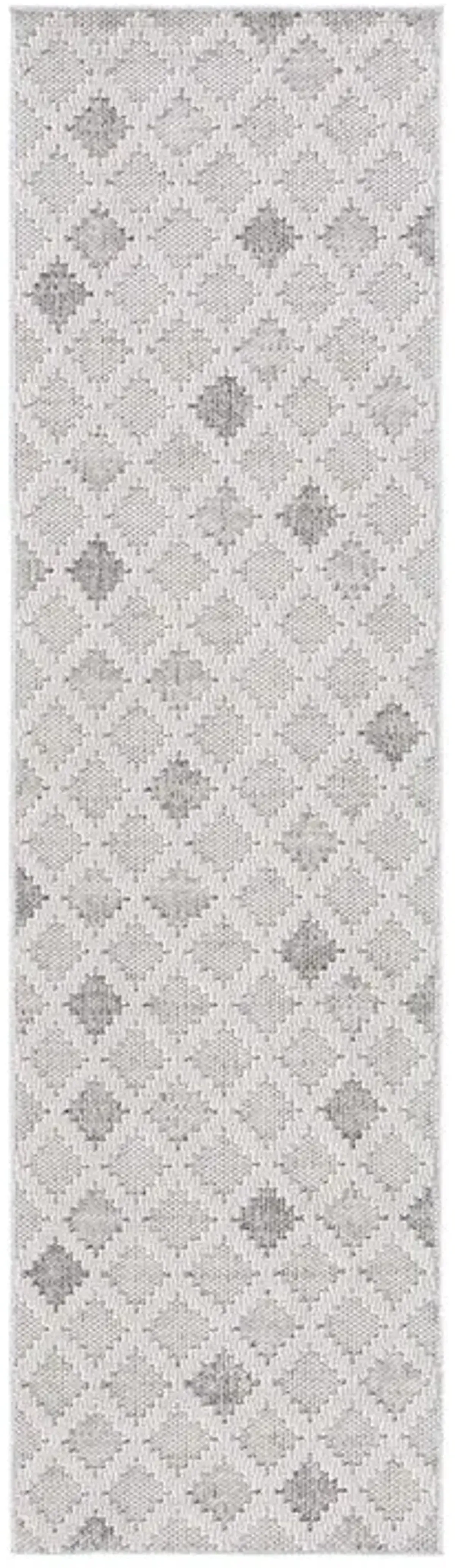 GLOBAL 408 Grey  2'-2' X 8' Runner Rug