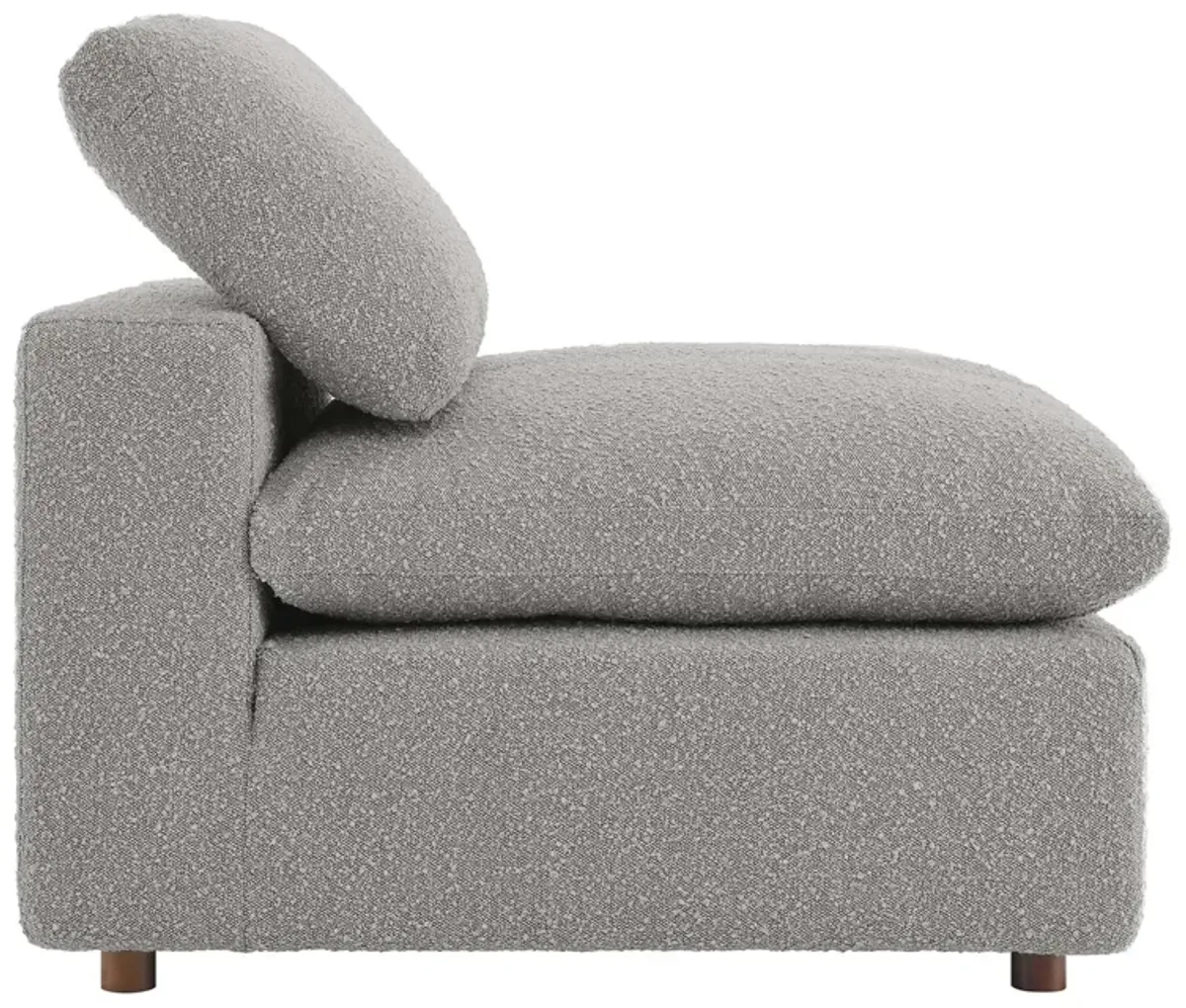 Commix Down Filled Overstuffed Boucle Fabric Armless Chair