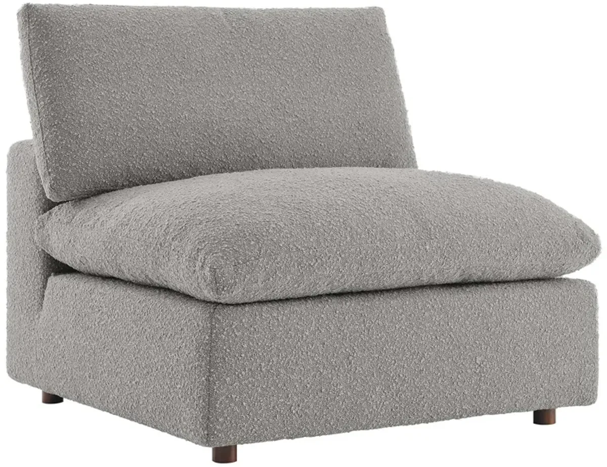 Commix Down Filled Overstuffed Boucle Fabric Armless Chair