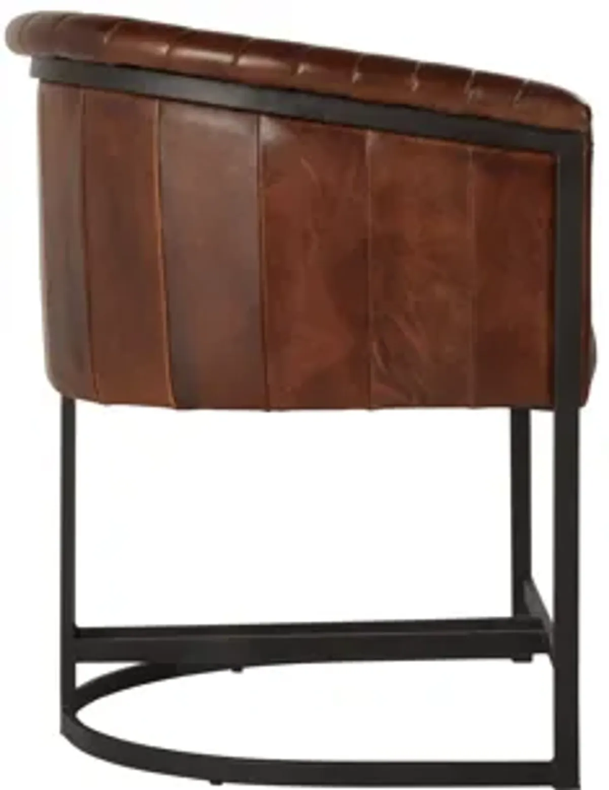 Seville Top Grain Leather Dining Chair in Brown