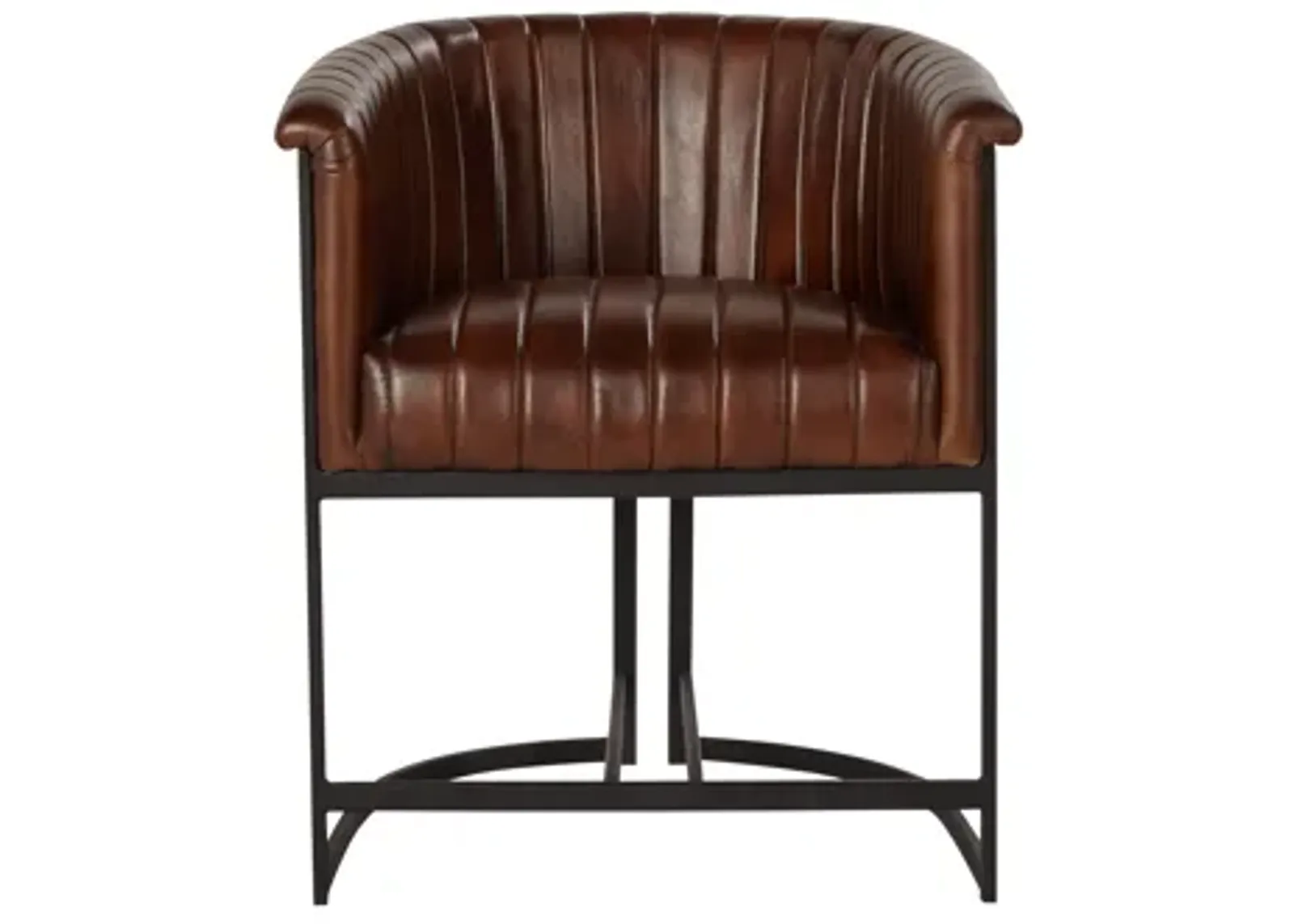 Seville Top Grain Leather Dining Chair in Brown