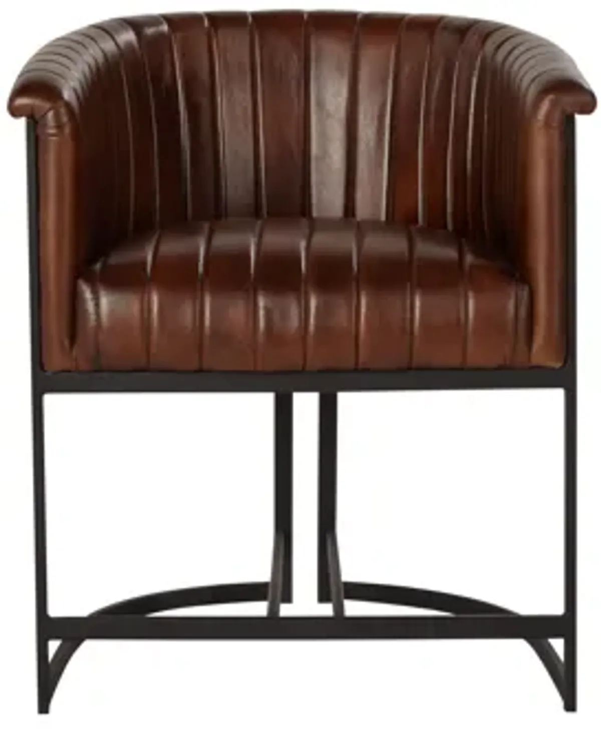 Seville Top Grain Leather Dining Chair in Brown