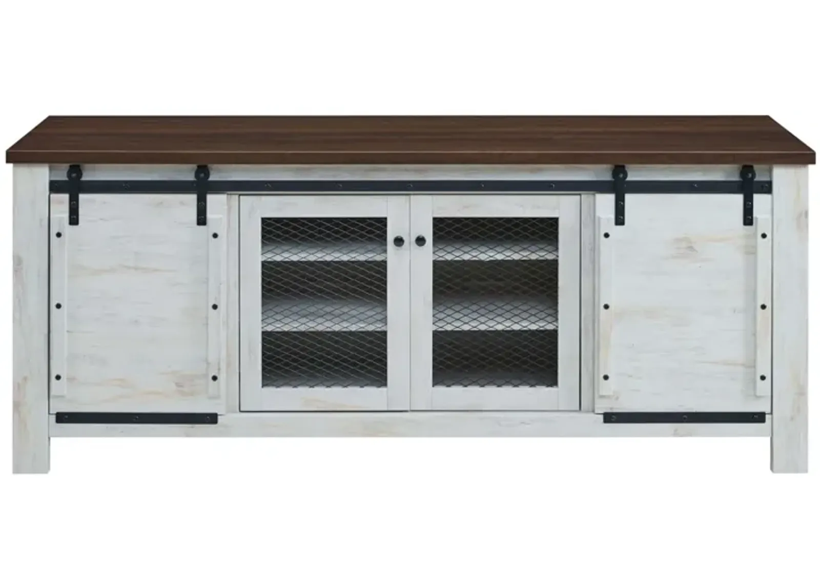 Bennington Rustic Sliding Door Media Console