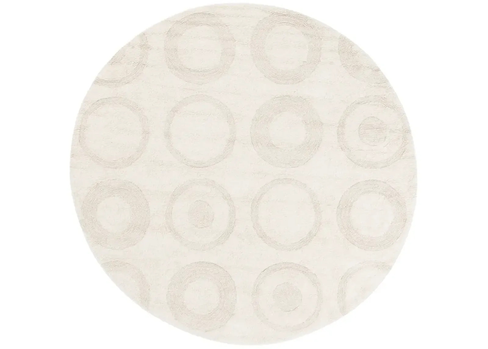 EASY CARE 214 IVORY 6' x 6' Round Round Rug