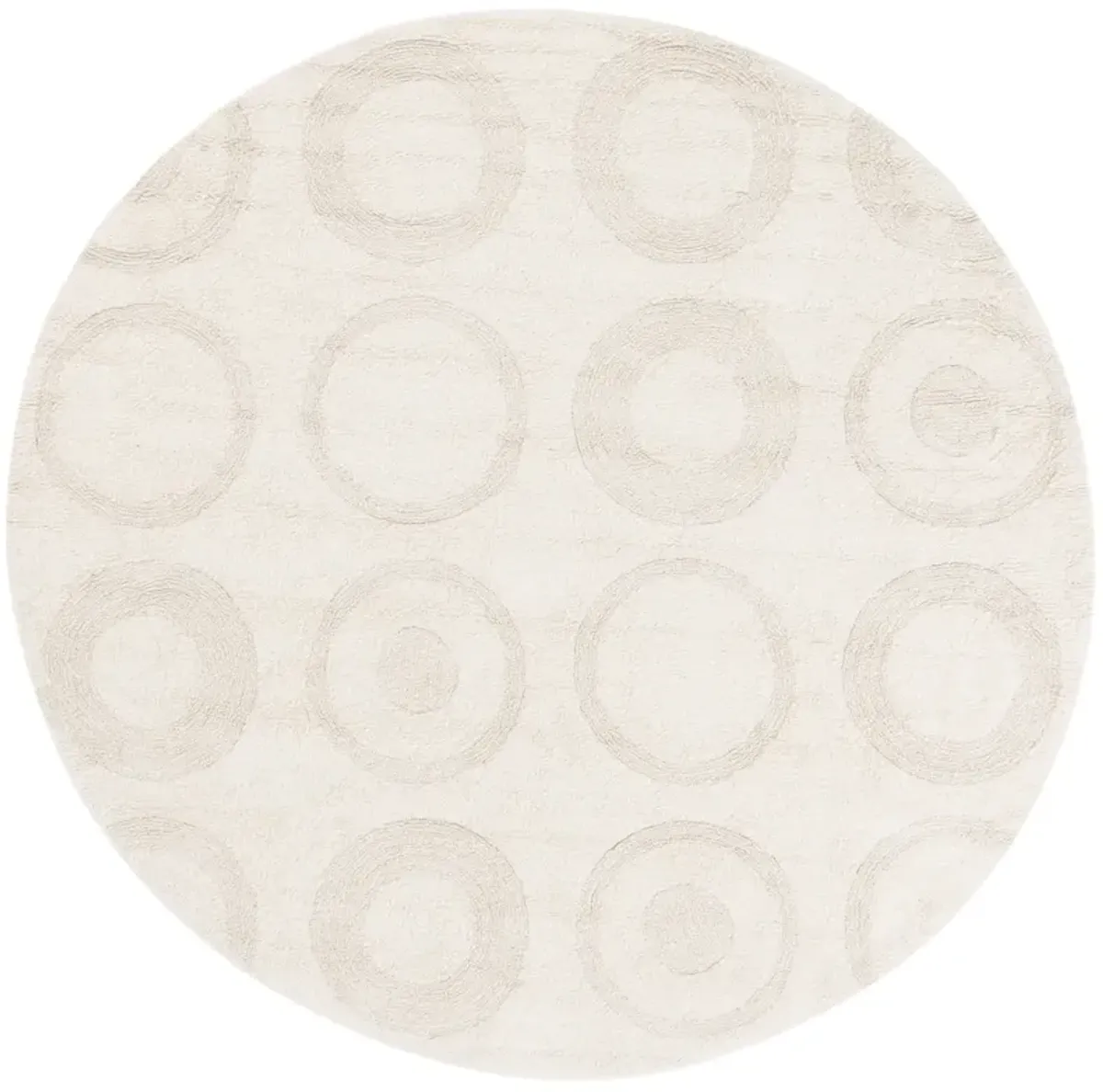 EASY CARE 214 IVORY 6' x 6' Round Round Rug