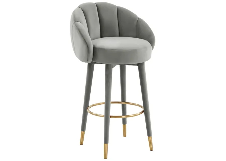 Myla Light Grey Swivel Bar Stool