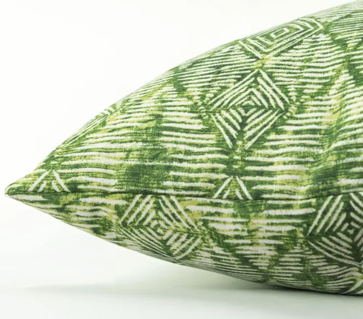 Indoor/Outdoor Batik Pattern Dark Green Pillow